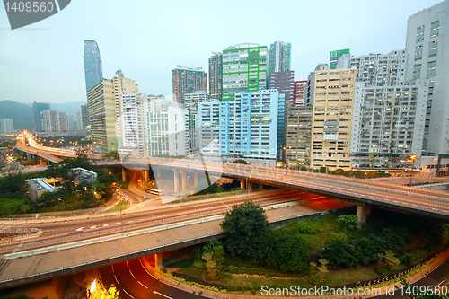 Image of download area and overpass in hong kong