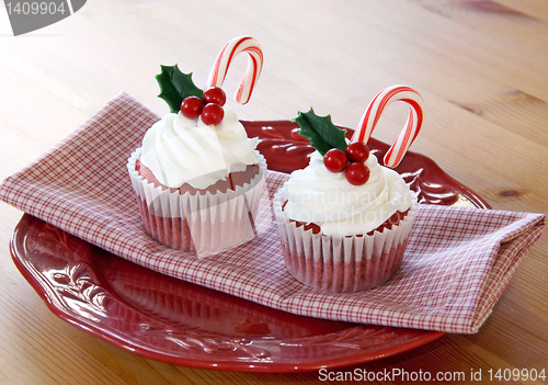 Image of Christmas cupcakes