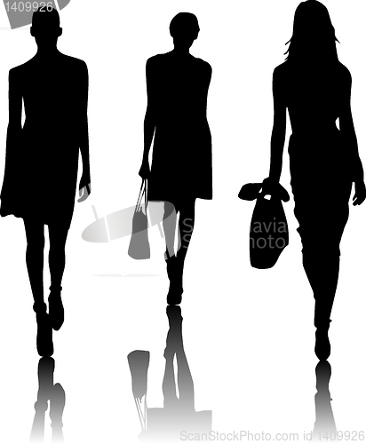 Image of Silhouette fashion girls