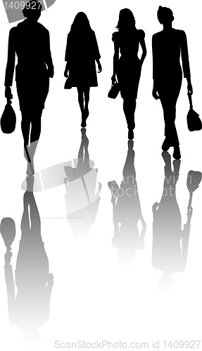 Image of Silhouette fashion girls