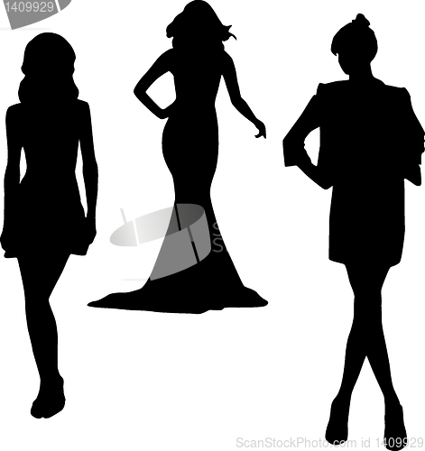 Image of Silhouette fashion girls