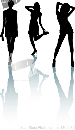 Image of Silhouette fashion girls