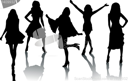 Image of Silhouette fashion girls