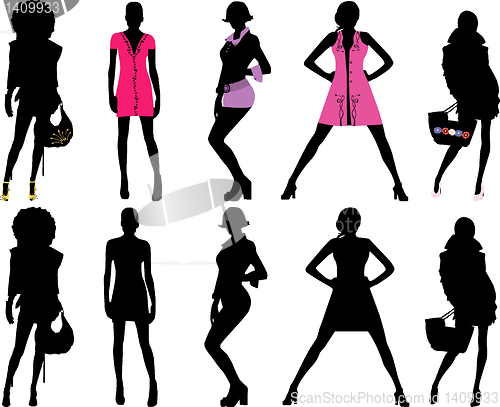 Image of Silhouette fashion girls