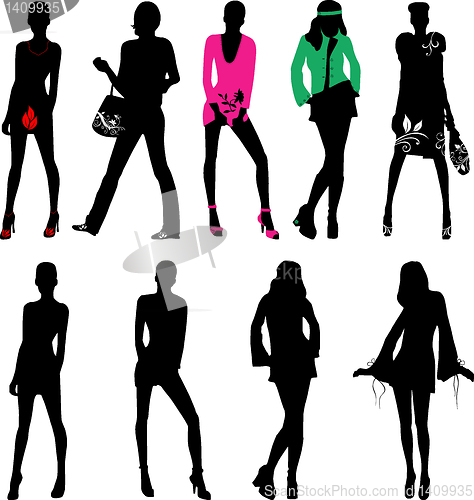 Image of Silhouette fashion girls