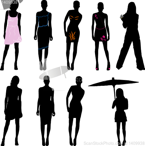 Image of Silhouette fashion girls