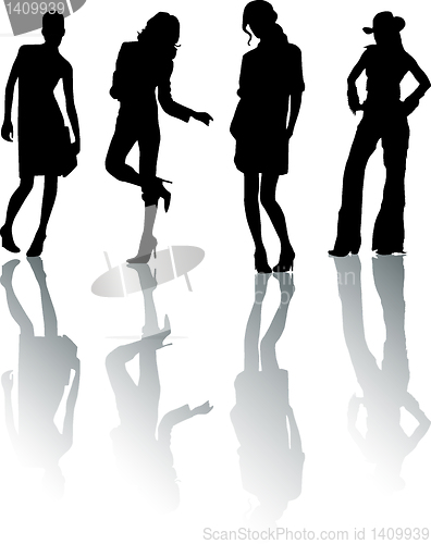 Image of Silhouette fashion girls