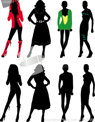 Image of Silhouette fashion girls