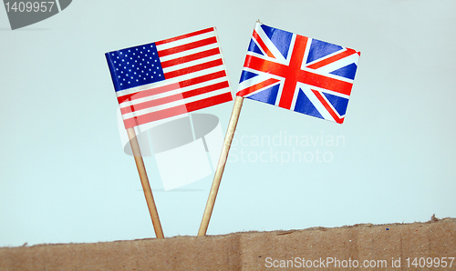 Image of British and American flags