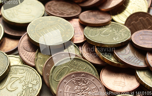 Image of Euro coins background