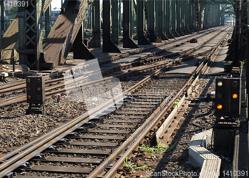 Image of Railway railroad tracks