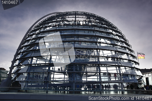 Image of the Reichstag in Berlin in the evening 