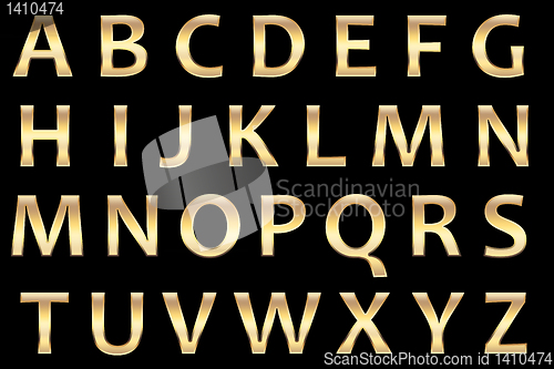 Image of gold alphabets