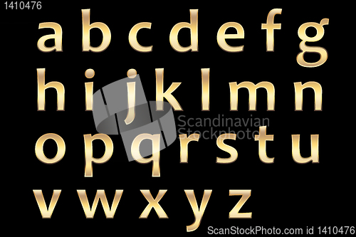 Image of gold alphabets