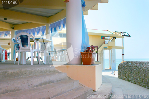 Image of restaurant on sea beach