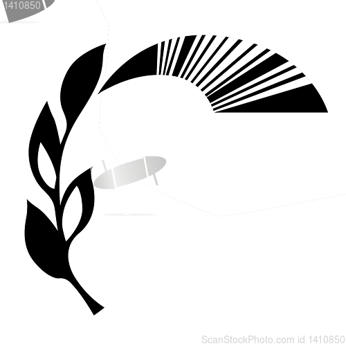 Image of vector ornament on white background