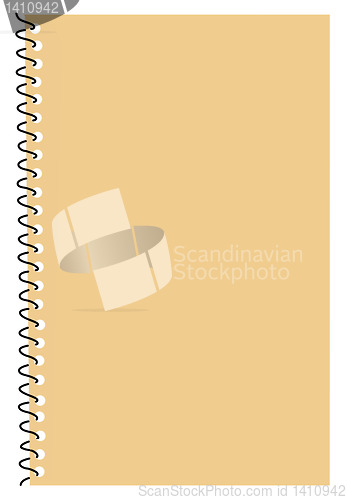 Image of vector silhouette note pad on white background