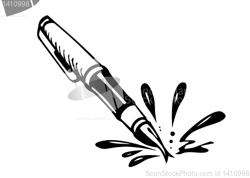 Image of vector black ink on white background