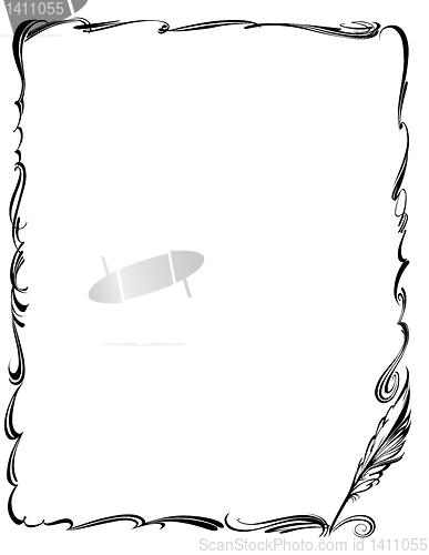 Image of vector  frame on white background