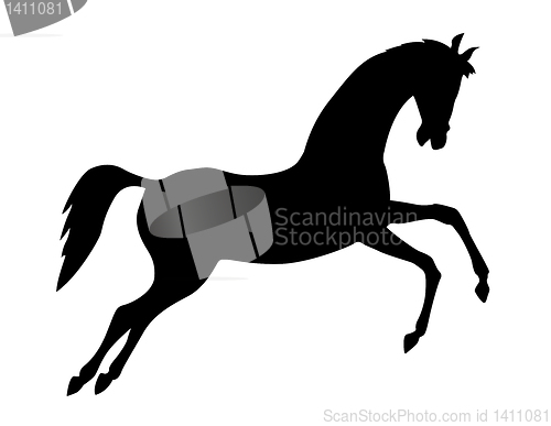 Image of vector silhouette on white background
