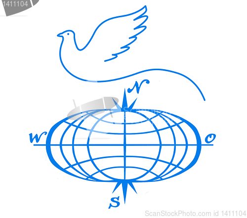 Image of vector symbol on white background