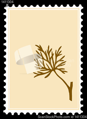 Image of vector postage stamps on black background