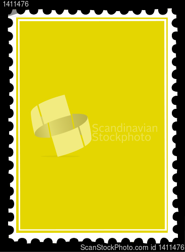 Image of vector silhouette of the postage stamps on black background