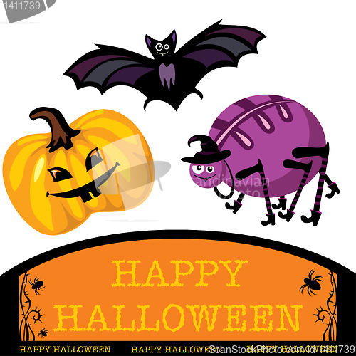 Image of greeting cute halloween card