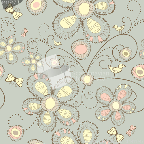 Image of seamless floral background
