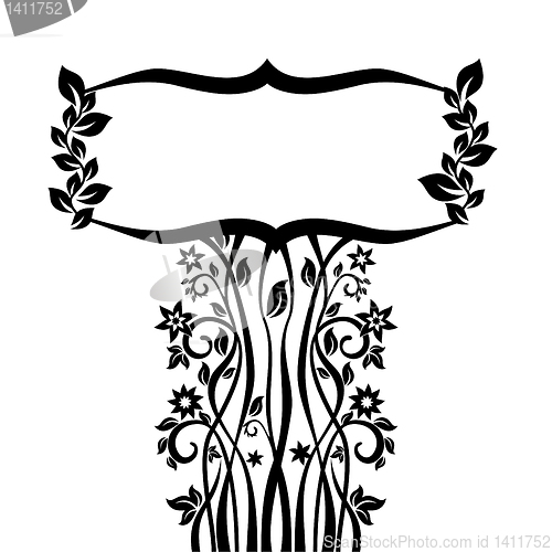 Image of abstract floral frame
