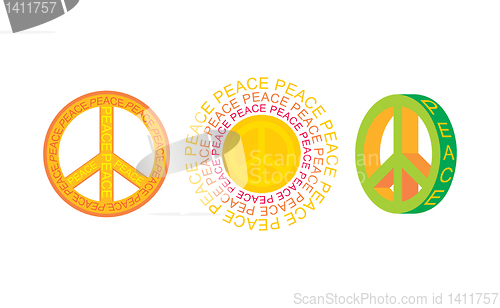 Image of set of peace symbols