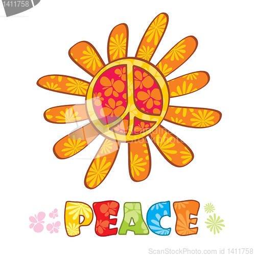 Image of Hippie peace symbol