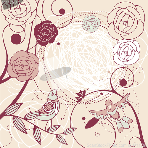 Image of cute floral frame