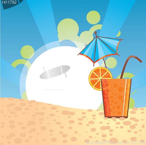 Image of orange cocktail illustration