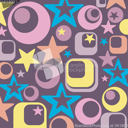 Image of vector background with stars