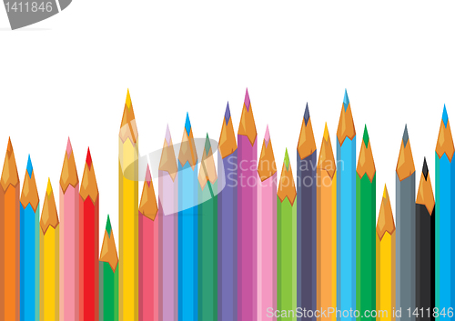 Image of card with coloful pencils