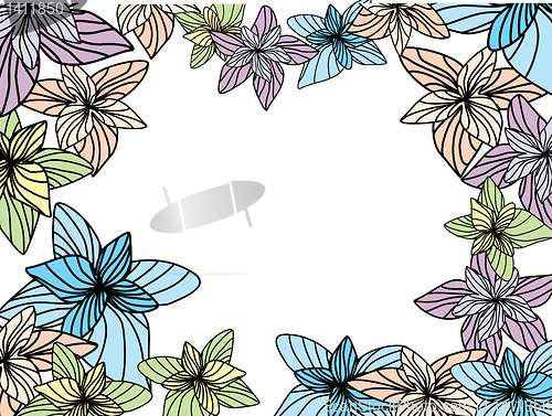 Image of vector flower frame