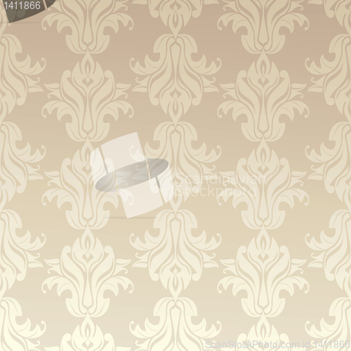 Image of seamless damask wallpaper