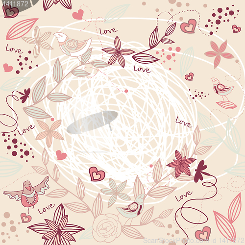 Image of cute floral frame