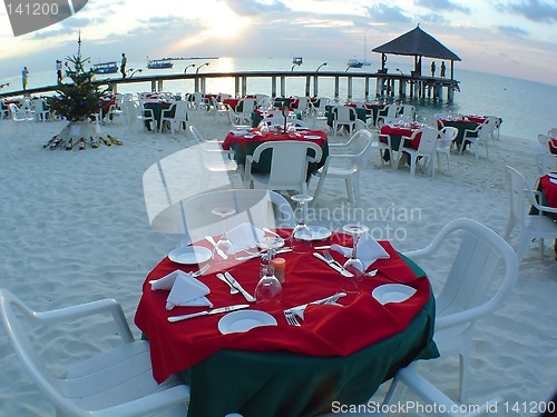 Image of dinner at beach