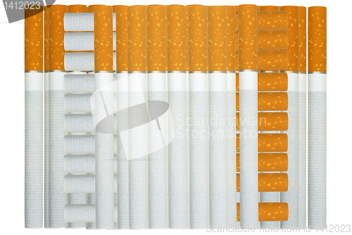 Image of Cigarettes lie a pile.