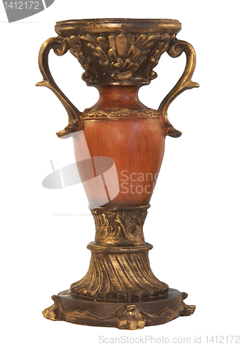 Image of old-fashioned candlestick  isolated