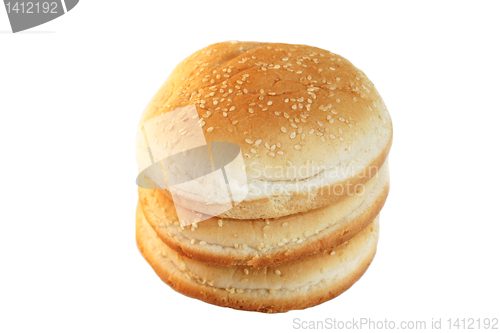 Image of empty hamburgers isolated