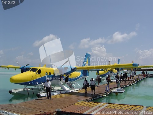 Image of maldives airplane