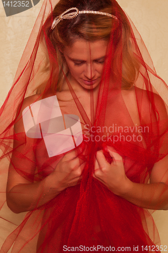 Image of Red tulle