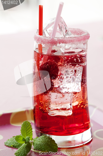 Image of raspberry soda