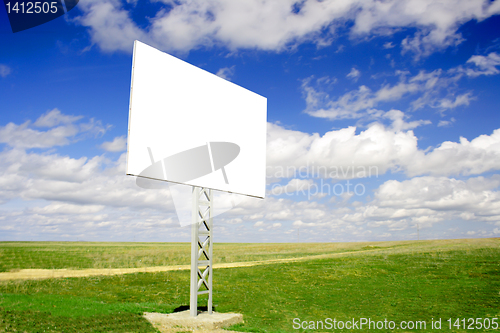 Image of Blank Billboard in field