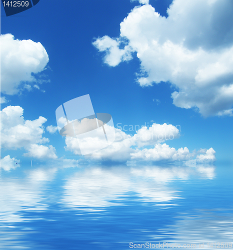 Image of cloudscape with  sea