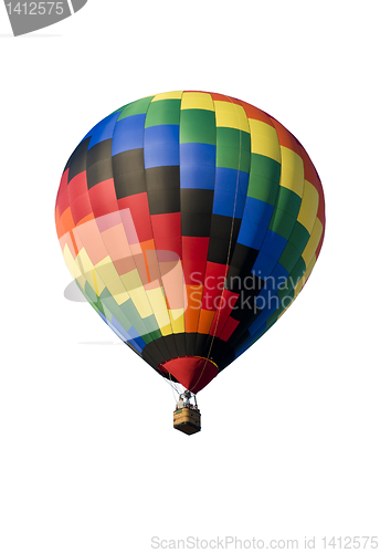 Image of Colorful hot-air balloon on white