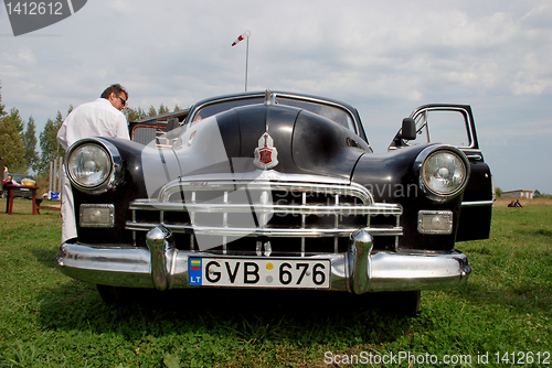 Image of Black old russian car 